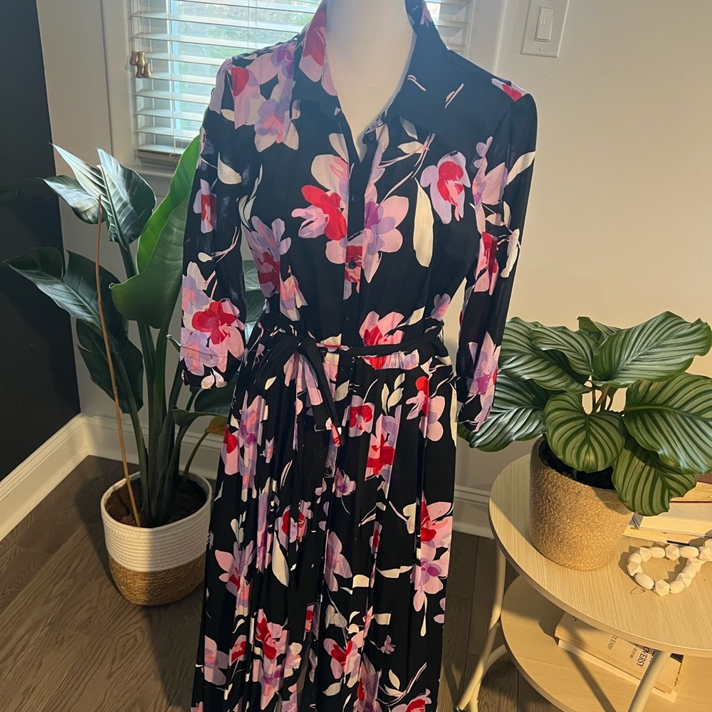 Floral Black Dress